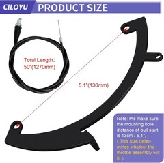 Throttle Control Linkage Bracket with Throttle Cable For Predator 79cc 98cc 99cc