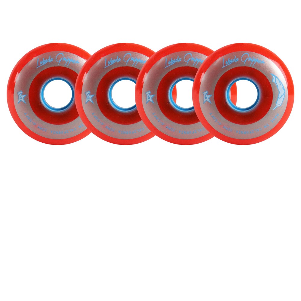 Labeda Roller Hockey Wheels Gripper Indoor X-Soft 74A Red 72mm – Set of 4