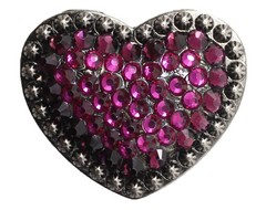 4 Western Conchos Rhinestone Horse Saddle Heart Bling Tack Pink Purple CO101