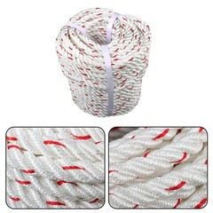 1/2 ‘X 120’High Strength Braided Rope Breaking Strength 1160 Pounds White Red