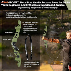 62″ ILF Bow RH 25-60lbs Takedown Recurve Bow for Competition/Athletic/Hunting