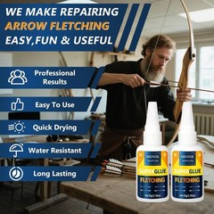 100g Heavy Duty Arrow Glue Kit for Quick Fletching – Non-Toxic & Waterproof