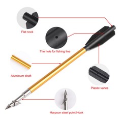 6-12 pcs 6.8in Aluminum Fish Hunting Arrows Fishing Bolts for Pistol Crossbow
