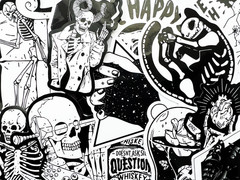 2000 Random Bulk Gothic Stickers Lot Goth Pack Dark Horror Theme Punk Decals
