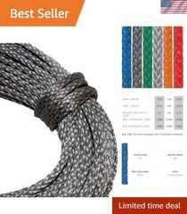 High-Performance 600ft Dyneema Rope – 7/64in, 1600lb Strength, Multiple Colors