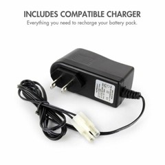 Tenergy 9.6V NiMH 2000mAh Battery Pack with Charger Option Lot