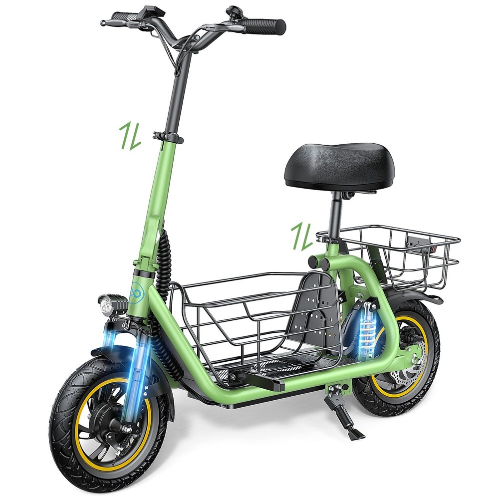 Gyroor C1Pro Electric Scooter 550W with Shock Absorptionr Pets Friendly