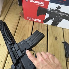 Crosman Full Auto R1 CO2-Powered BB Air Rifle, 25rd, 430FPS, Black – CFAR1B