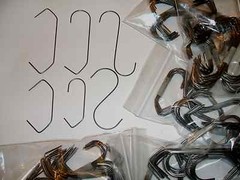 60 PC. HIGH QUALITY SPRING STEEL HOOKS ASSORTMENT for Powder Coating Small Parts