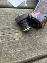Vintage crosman mark I .22 cal co2 pellet air pistol /works great