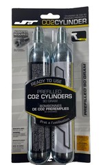 JT CO2 Cylinder, 2 pack, NIP, 90 gram, Pre-filled cylinders for Paintball