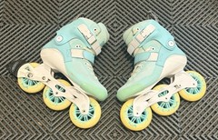 PowerSlide Swell 100 Inline Skates Blue Moon Women’s Size 6.5 EU 37 Used