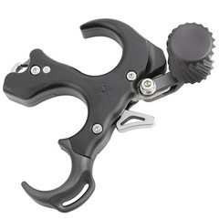 3/4Finger Thumb Trigger Compound Bow Release RHLH Archery Aid UV Button Shooting
