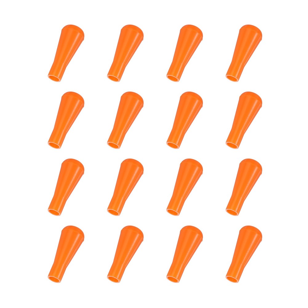 16Pcs Rubber Arrowhead Archery Soft Arrow Tips for Shooting Game Orange