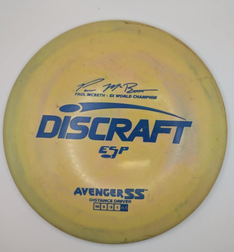 Discraft Avenger SS – Paul McBeth 5X World Champ – ESP Plastic – Yellow – 173-17