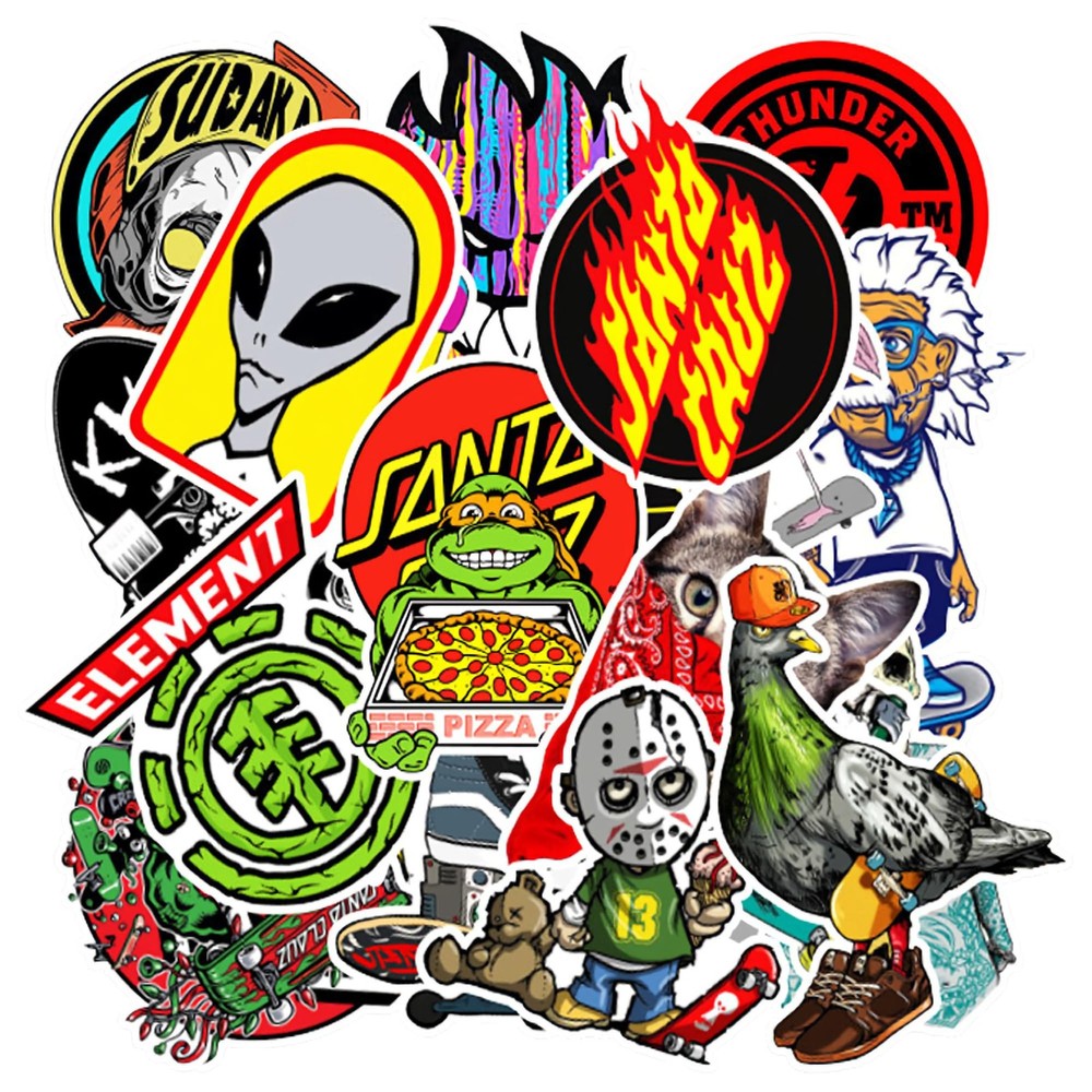 100 PCS Cool Stickers Pack,Vinyl Waterproof Stickers for Water Bottles Skateb…