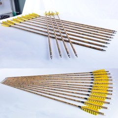 AMEYXGS Camo Carbon Arrow 30 Inch Practice Hunting Arrow Spine 500 with 4 Inc…