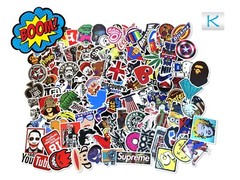 100 Random Skateboard Stickers Vinyl Laptop Luggage Decals Dope Sticker Lot Mix