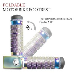 M8 Motorcycle Folding Rearsets Foldable Motorbike Footrest Type B Colorful