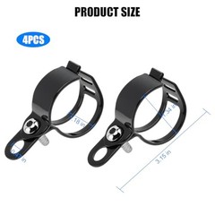 Motorcycle Turn Signal Light Bracket, 2 Pairs Metal Motorbike Fork Black