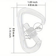 2/4Pack Twist Locking Carabiner Clips Heavy Duty 12 KN D Lock Aluminum Carabiner