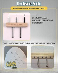 Backside Rock Skateboard Hooks | Premium Wall Hanger Setup | Heavy Weight