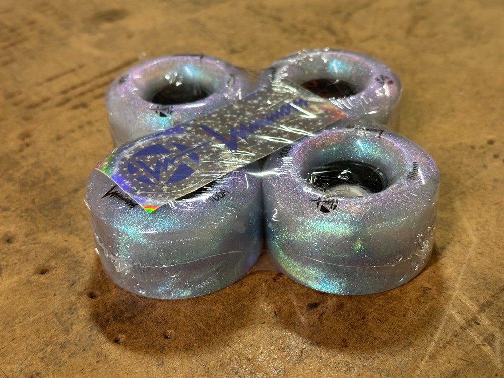 Luminous LED Quad Roller Skate Wheels BLACK PEARL 58mm 100A 4-PK LUWL-QLU58-GL
