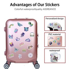 50pc HOLOGRAPHIC COLORFUL STICKER MIX, Waterproof, Cars-Phones-Bikes-Skateboards