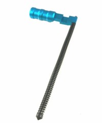 Ruger 1022 10/22 Extended Grooved Round Handle Aluminum Blue Anodized