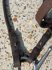 Complete English Bridle Set — Full Cheek Snaffle Bit + Leather Bridle + Braided