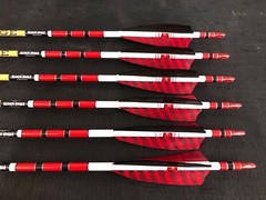 Black Eagle Vintage 400 .005 Fletched/Crested Arrows 1/2 Dozen BRAND NEW