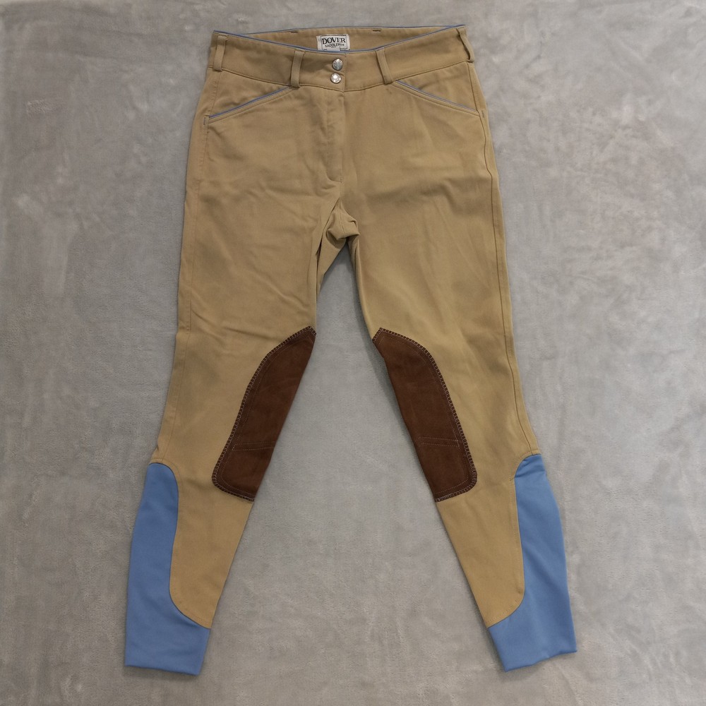 Dover Saddlery Womens 28 Tan Knee Patch Riding Breeches Equestrian Jodhpurs