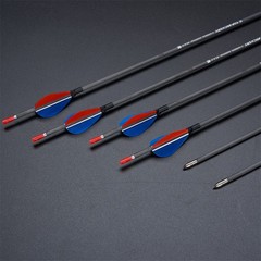 31″ PURE Carbon Arrows ID4.2mm SP500-1200 Fixed Tips for Bow Target Practice