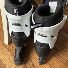 Rollerblade Microblade Kids Inline Skates Adjustable Black White Sizes 5-8