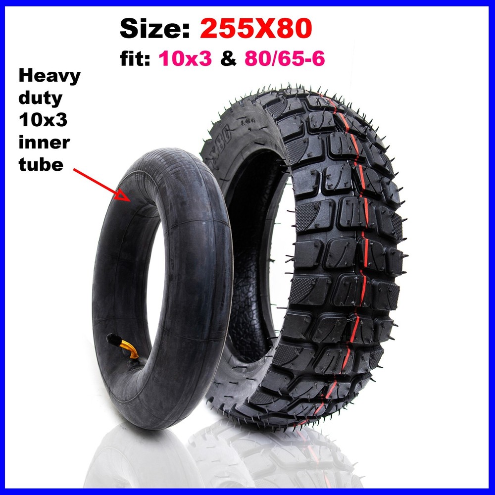 255×80 Tire &Tube fit 80/65-6 10×3 Varla Nanrobat d6+ Mantis pro Electric Scoote
