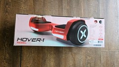 Hover-1 Rebel Kids Hoverboard with LED Headlight, 6 MPH Max Speed – Red
