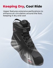 Kemimoto Motorcycle Boots Men Ce Certification Ankle Thick Heel Protection Mesh