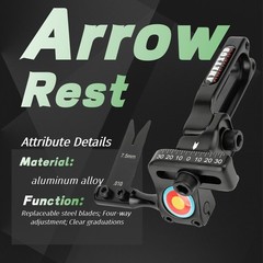 Aluminum Alloy Arrow Rest Steel Blade Compound Bow Shooting Archery Hunting US
