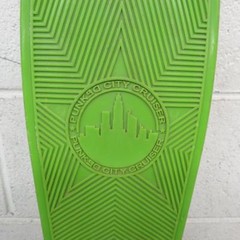 Yocaher Punked City Cruiser New York Skateboard Molded Green Plastic Skateboard
