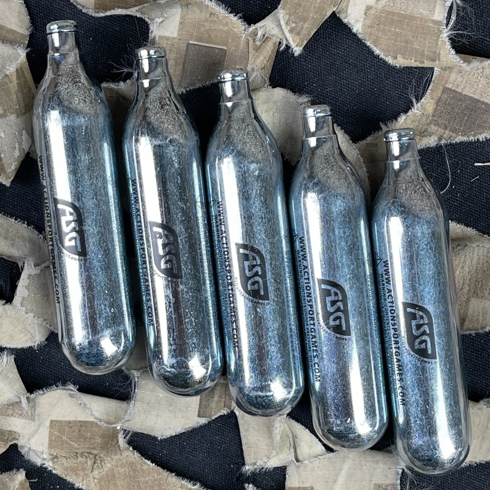 NEW ASG ULTRAIR 12g CO2 Cartridge – 5 Pack