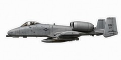 A-10 Thunderbolt II Warthog Sticker Die Cut Military Aircraft Decal Aviation