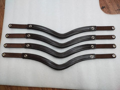 Set of 7 Empty Channel Leather Snap Browband in All Sizes & Shapes (6 & 8 mm)