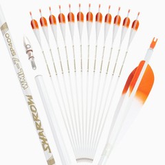 6X 32″ Pure Carbon Arrow SP500 Shaft Feather Compound Recurve Bow Hunting Target