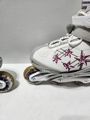 Bladerunner Phaser Adjustable Inline Skates Youth 5-8 White With Stars Manual