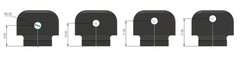 PEEP Rear Sight Kit Crosman STEEL Breeches 2240 2250 2260 1377 1322 P1377 P1322