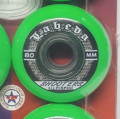 Labeda Shooter Inline Roller Hockey Wheels GREEN 80mm 83A Indoor Outdoor 8 Pack