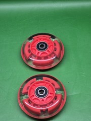 LED SCOOTER WHEELS 80MM LED LIGHT UP REPLACEMENT RAZOR SCOOTER 2 PACK RED