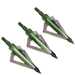 12Pcs Broadheads 100 Grain 3 Fixed Blade Archery Arrowheads Bow Hunting Points