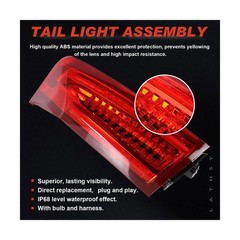 LED Tail Light Assembly Compatible with 2013-2018 Cadillac ATS Left Driver Si…