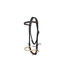 Horse Jaquima FARO Leather Double Rawhide Bosal Bitless Training Trail Bridle
